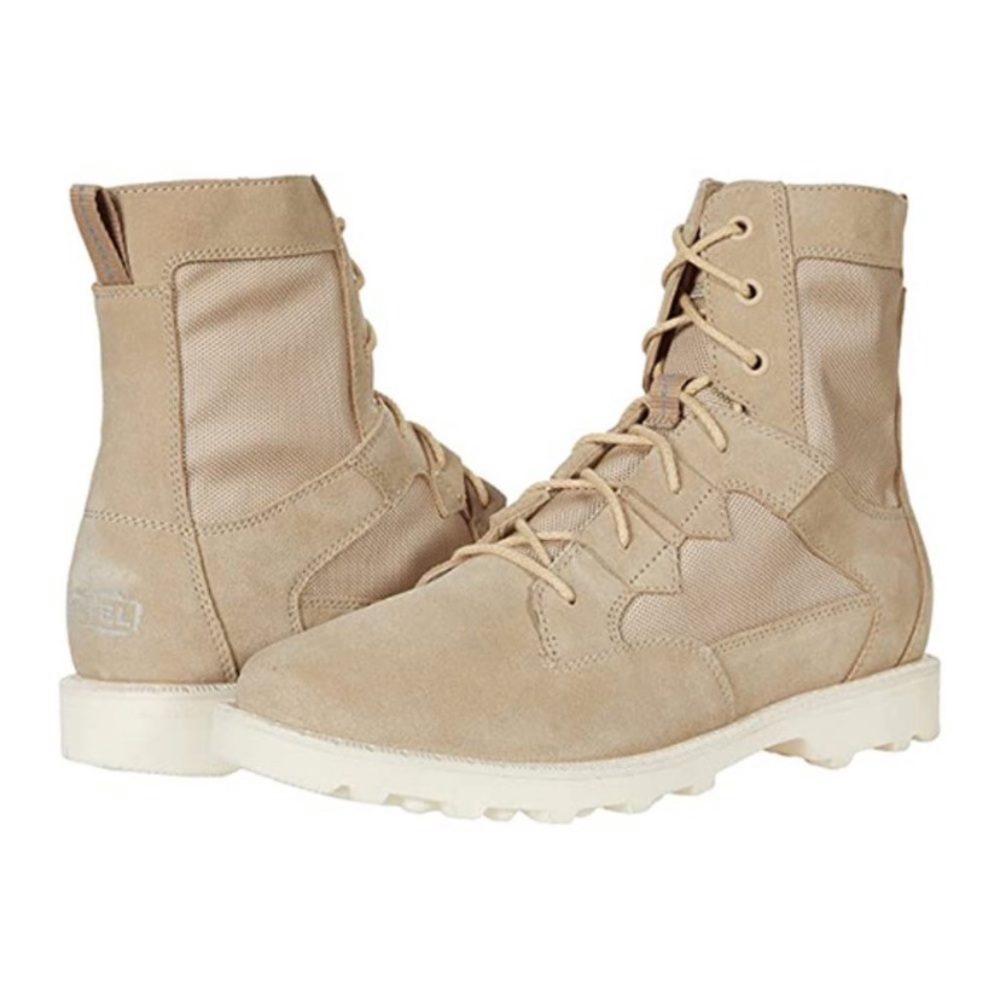 Sorel Women's Caribou OTM Bootie in Ancient Fossil/Chalk waterproof size 9.5